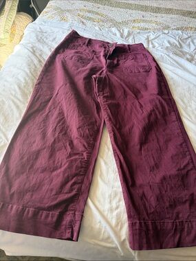 a.n.a Women's Wide Leg Jeans in Burgundy